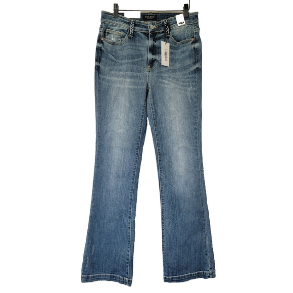 Judy Blue Slim Boot Cut Mid Rise Medium Wash Jeans Womens 7/28 NEW NWT Stretchy - Picture 1 of 13